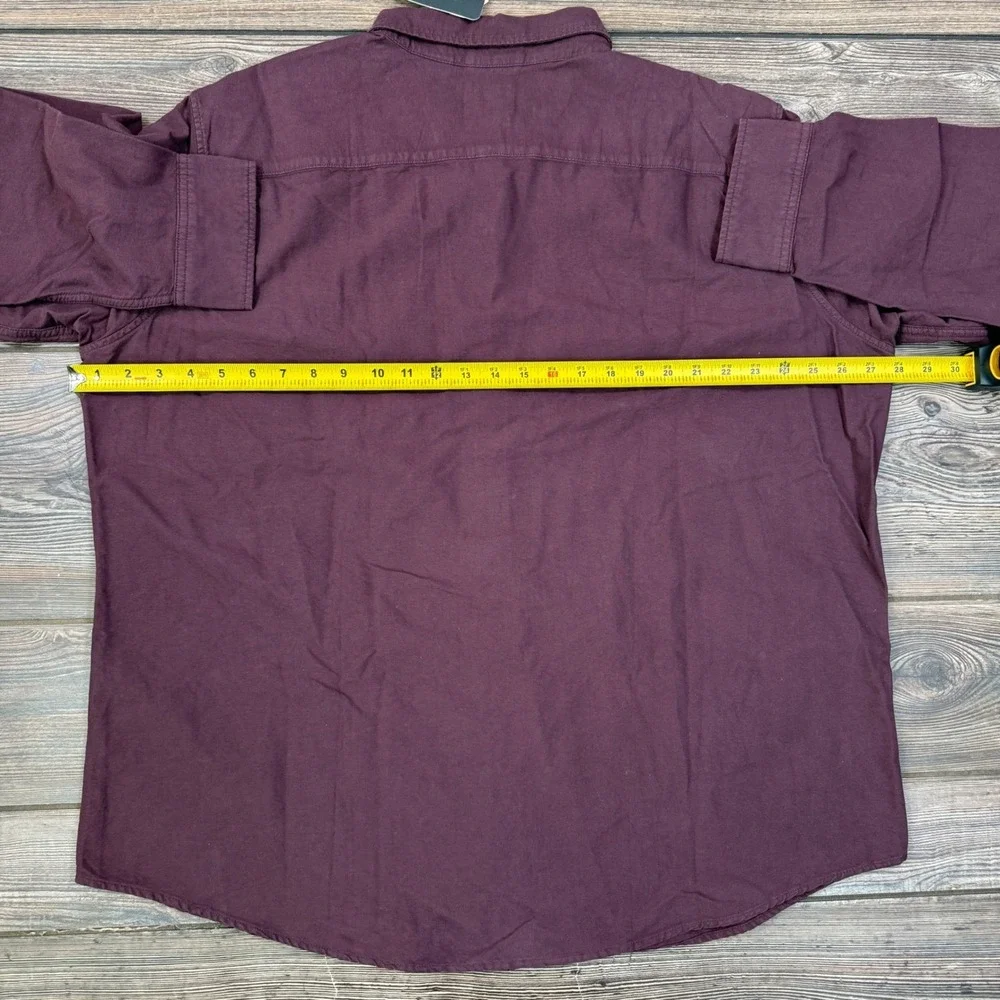 Levi's Mens Size XXL Sunset One Pocket Shirt Plum Burgundy Garment Dyed New